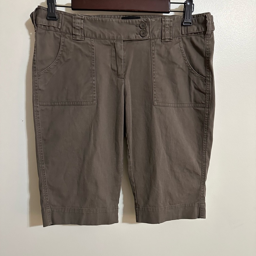 The Limited Drew Fit Khaki Brown Cotton Shorts, Size 8